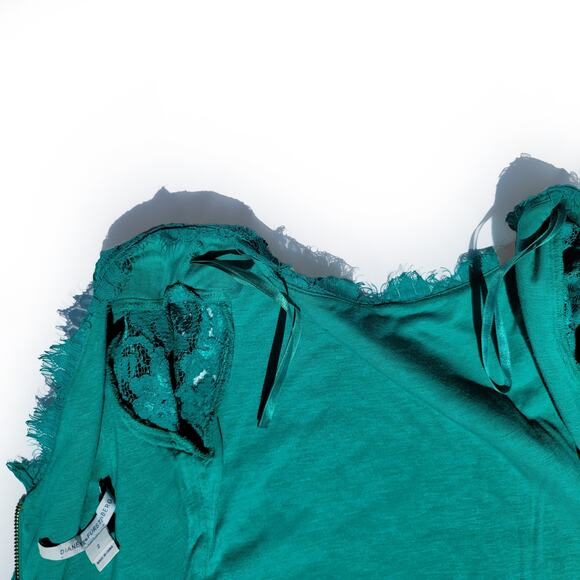 DIANE VON FURSTENBERG Size 2 Lace Cocktail Dress Womens Bodycon Mini Zarita - Picture 7 of 11